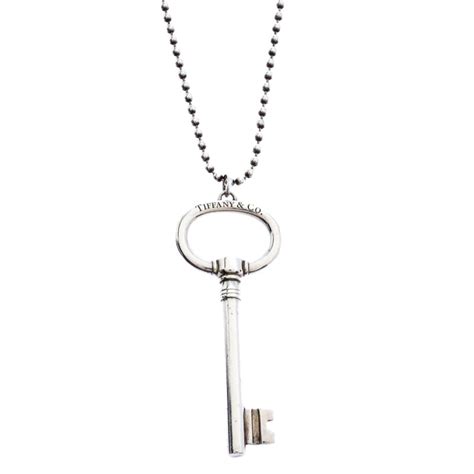 tiffany sterling silver key necklace